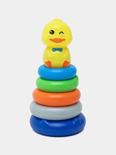 Игрушка пирамидка для развития HJ-081-3/5, 5 колец, Код. 02805 — KIDSLAN-0000008