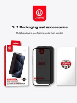 UNIPRO 360-градусная защитная пленка для экрана для iPhone 13-17PM, антишпионская стекла — UNIPRO1-UNI360-16PM