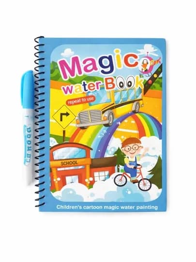 Magic Water Book многоразовая детская водная книжка-раскраска — FAIRYTA-MAGICBOOK3V1-НГОЛУБ