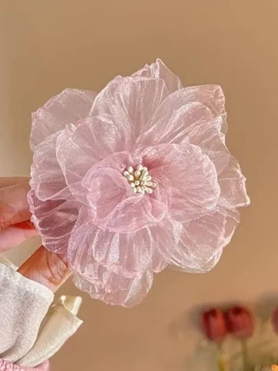 Заколка для волос в виде гавайского цветка, женская заколка цветок, Plumeria — 2646563-GAVAYASVETOK-СИРЕН