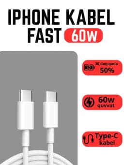 Зарядный кабель для iPhone, Type-C-Lightning — PROUZ01-KABEL123-ЧЕРН